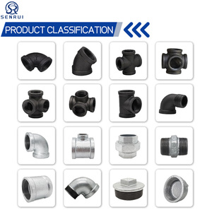 Raccord de tuyauterie en fonte malléable noir, coude galvanisé BSPT NPT, raccord en T égal fileté galvanisé, raccords de tuyauterie en fonte ductile - Product Image 4
