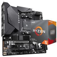 Combo en Oferta de Placa Base GIGABYTE B550M AORUS PRO Usada para PC de Gaming con CPU AMD AM4 Ryzen R5 7 9 3600 3600X 3700X