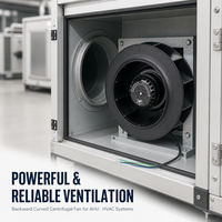 Ventilateur centrifuge EC 230V 50/60Hz à pales courbées vers l'arrière D280 avec contrôle de vitesse PWM 0-10V pour la ventilation des unités de traitement d'air (UTA) CVC