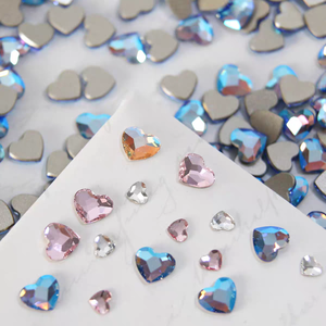 Premium kristal 2808 kaca berbentuk hati berlian imitasi longgar Flatback ramah lingkungan DIY mainan Austria asli - Product Image 1
