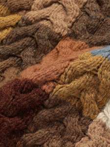 Suéter de hombre de empalme a cuadros de ganchillo de manga larga cuello redondo multicolor diseño de bloque de color de moda personalizado para hombre - Product Image 4