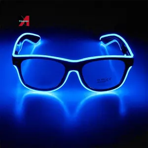 XM Light up EL Wire Neon Rave Glow costumi lampeggianti per feste Led occhiali da sole