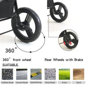 Light Foldable Detachable Medium and Large Cat <b>Dog</b> Outdoors Portable Tricycle Pet Trolley <b>Stroller</b> - Product Image 4