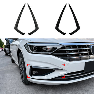 Volkswagen Front Wind Vane <b>Car</b> <b>Decals</b> Piano Black Carbon Fiber Texture Adhesive ABS Weather Shields 2019-2021 - Product Image 1