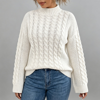 Pull en tricot chaud décontracté à manches évasées pour femme grande taille, collection automne-hiver 2026, style européen et américain, vente en gros, personnalisation OEM ODM