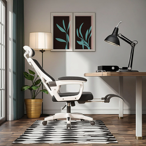Sillón <span class=keywords><strong>reclinable</strong></span> ergonómico de tela de malla completa para jugadores con reposacabezas ajustable y función giratoria Silla barata - Product Image 1