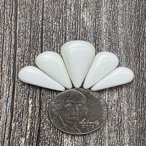 ชุดอัญมณีธรรมชาติแบบหลวมชุด gibbsite สีขาวสำหรับทำเครื่องประดับทำด้วยมือและช่างฝีมือตามสั่ง - Product Image 1