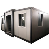 Villa préfabriquée de luxe minimaliste entièrement meublée avec plusieurs chambres, maison conteneur extérieure, maison modulaire extensible de 20 pieds