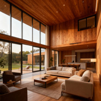 Villa en structure bois préfabriquée modulaire Maisons préfabriquées 3 chambres Villa de luxe
