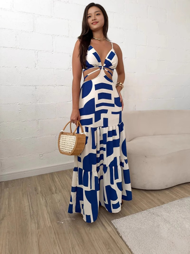 cute holiday dress Women Floral Halter Beach Hawaii Holiday Dress – Lady Ros