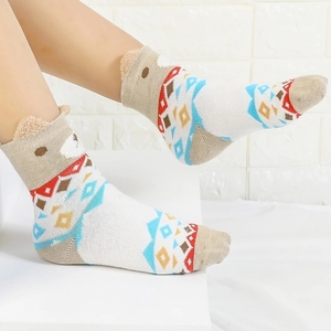 5 paires Pack <span class=keywords><strong>Lot</strong></span> nouveau produit populaire dessin animé stéréo oreille garçons filles chaussettes en gros Offre Spéciale enfants chaussettes - Product Image 5