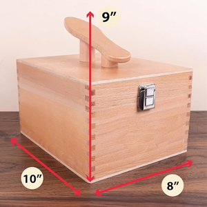 Boîte de rangement de valet de hêtre boîte d'organisation de <span class=keywords><strong>cirage</strong></span> de chaussures de qualité supérieure pour outil de brosses à polir boîte de valet de <span class=keywords><strong>cirage</strong></span> de chaussures en <span class=keywords><strong>bois</strong></span> Portable avec support - Product Image 3