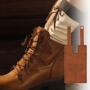Western-Style Buckle <b>Wallet</b> Fashionable PU Leather Boot <b>Wallet</b> Vintage Compact <b>Wallet</b> with Snap Strap - Product Image 4