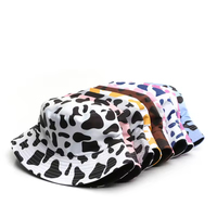 Sombrero de Pescador con Estampado Personalizado al por Mayor, Sombrero de Cubo para Deportes al Aire Libre, Ocio, Moda, Rayas de Vaca, Protección Solar