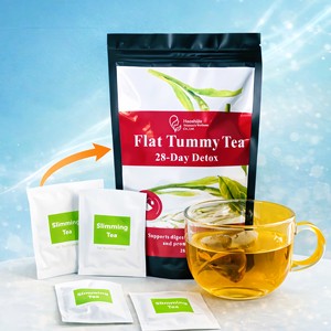 Fabricant certifié GMP, marque privée, thé pour aplatir le ventre, thé pour perdre du poids pour femmes, stimule le métabolisme, faible MOQ 50 pièces, support d'étiquetage FBA - Product Image 1