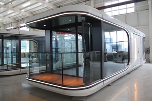 Capsula spaziale in vetro facile installazione casa Mobile moderna casa prefabbricata <span class=keywords><strong>Hotel</strong></span> modulare di lusso - Product Image 6