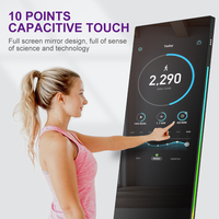 Espejo Mágico Inteligente con Pantalla LCD Táctil HD para Publicidad, Kiosco de Ejercicio y Entrenamiento, Espejo Virtual para Probarse Ropa
