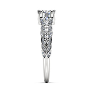 Anello da Donna con Doppia Fila di Foglie e Micro Incastonature di Zirconi, Elegante Gioiello per Uso Quotidiano e Feste - Product Image 2