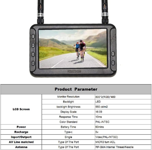 Moniteur LCD FPV HD 5,8 GHz 4,3 pouces pour drone RC, voiture RC, OEM, ODM, vente en gros, fournisseur d'usine - Product Image 4