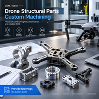 Composants de châssis de drone en plastique de haute précision OEM ODM, fabrication métallique sur mesure, usinage CNC pour pièces structurelles de drone