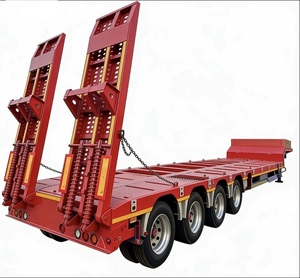 مقطورة نقل جديدة مسطحة لنقل الأخشاب، شاحنة بيك آب فول هانج، مقطورة فولاذية نصفية بحمولة 40 طن - Product Image 4