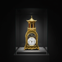 Jam Otomatis Berbahan Perunggu Emas dengan Figur Biksu Berbunyi Lonceng, Terinspirasi dari Figur George III Inggris, Dilengkapi Braket