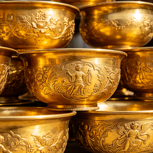 OEM Custom CNC Machined Repouss Brass Ritual Bowl Religious Feng Shui Metal <b>Craft</b> - Product Image 1