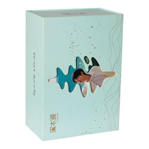 Luxueux ensemble de <span class=keywords><strong>carton</strong></span> de papier d'art recyclable boîte emballage de beauté fermé magnétique en relief pour bougies différents disponibles - Product Image 4