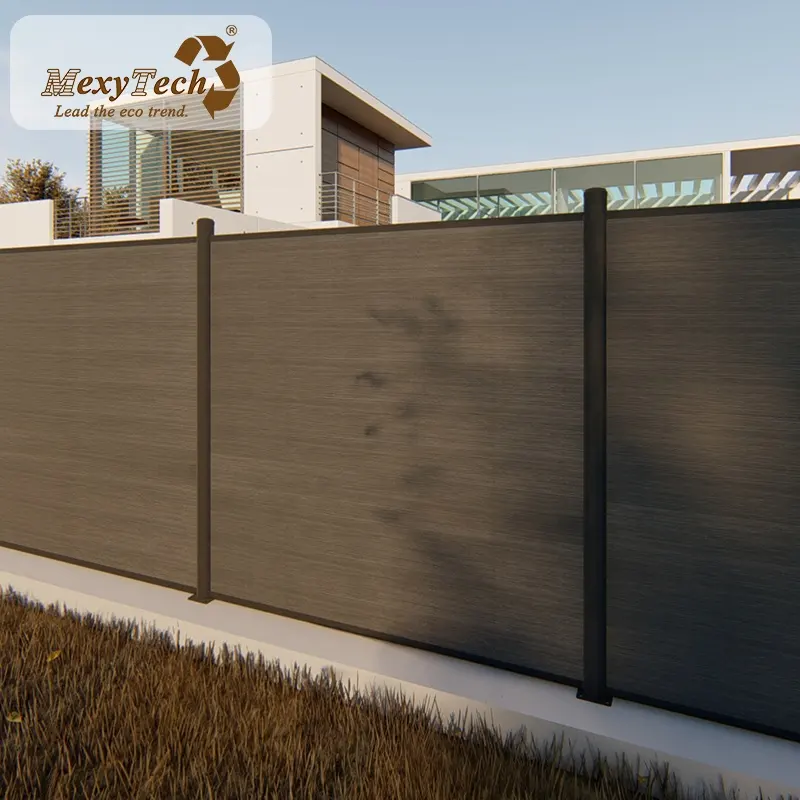 OEM dimensioni personalizzate all'esterno del giardino Wpc Slat Boards traliccio palo in alluminio recinzione 3d