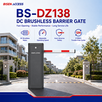 Barrière de parking électrique intelligente Bisen DZ138 24V DC sans balais avec télécommande pour contrôle d'accès des véhicules
