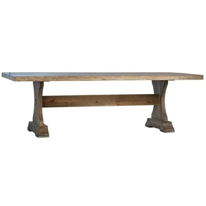 Mesa de Comedor de Pino Reciclado con Acabado Marrón Antiguo Sellado de 8 Pies - Product Image 2