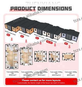 Maison conteneur extensible prête à l'emploi 20ft 30ft 40ft, <span class=keywords><strong>cabine</strong></span> modulaire préfabriquée en acier portable - Product Image 3