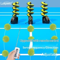 Machine de lancer de balles universelle pour tennis et pickleball, avec télécommande, entraîneur et filet de récupération, pour l'entraînement individuel des enfants