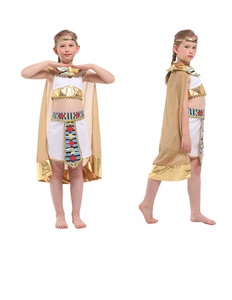 Costume da Regina Egiziana Sexy <span class=keywords><strong>per</strong></span> Bambine, Set <span class=keywords><strong>per</strong></span> Cosplay TV e <span class=keywords><strong>Cinema</strong></span>, in Poliestere Oro e Bianco, <span class=keywords><strong>per</strong></span> Feste di Halloween - Product Image 1