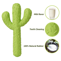 Jouets à mâcher interactifs pour chiens Cactus en caoutchouc Durable pour mâcheurs agressifs Petit/moyen chien formation dents nettoyage Carton