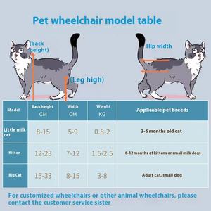 Voiture d'assistance spéciale pour formation et rééducation des chats et des chiens Le cyclomoteur en fauteuil roulant pour chat, chien et lapin à deux roues peut être personnalisé - Product Image 4
