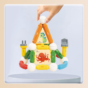 Meilleure vente bricolage <span class=keywords><strong>jeux</strong></span> de <span class=keywords><strong>construction</strong></span> en plastique pour enfants tiges magnétiques colorées bâtons magnétiques jouets de bloc de <span class=keywords><strong>construction</strong></span> éducatifs - Product Image 4