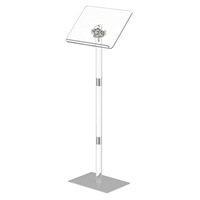 Pupitre en acrylique transparent durable et moderne, présentoir de podium en lucite pour présentations, églises, mariages