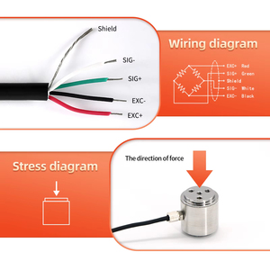 Ручной инструмент + датчик нагрузки, измерительный датчик силы сжатия, вес, адаптируемая емкость HX711 0-200 кг, диаметр: 20 мм - Product Image 5
