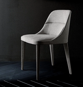 Sillas de comedor de lujo, muebles de sala de estar de estilo nórdico, asiento de cuero con sillas de comedor de madera maciza - Product Image 2