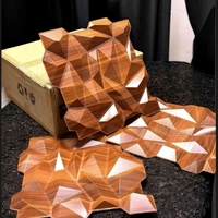 Panneaux muraux 3D en PVC gaufré modernes, autocollants, faciles à installer pour les hôtels, les bureaux, les salles à manger et les espaces commerciaux
