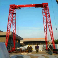 Grue portique monopoutre robuste avec palan mobile pour chantier extérieur