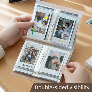Album Photo Portable OEM/ODM de 3 pouces à double fente avec boîte tableau mémo <span class=keywords><strong>carte</strong></span> <span class=keywords><strong>postale</strong></span> <span class=keywords><strong>livre</strong></span> de collecte 80 160 pochettes Album Photo - Product Image 3