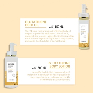 Ensemble éclaircissant rapide à l'acide glutamique : Huile corporelle, Lait corporel, Crème corporelle, Crème éclaircissante pour le visage - Product Image 3