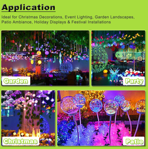 Navidad impermeable al aire libre Solar Powered 180/350 LED Star String Lights 8 modos remoto con clasificación IP65 para luces de árbol - Product Image 6