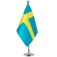 Großhandel Neue Mini Schweiz Kleine Schreibtisch-Tischflagge Büro Polyester Bedruckte Flagge Banner