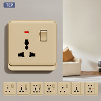 Interruptores de Pared Estándar del Reino Unido de 13A 250V, Panel de Interruptores Eléctricos Multicolor, Nuevo, con Interruptor de 1/2 Vía, 1/2/3/4 Botones para el Hogar, Envío Gratis L6