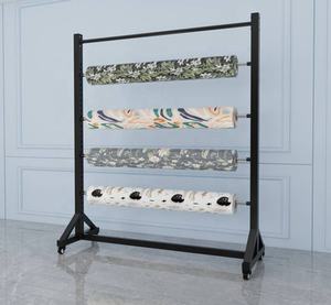 حامل بكرة فولاذية متين من 5 طبقات حامل سعة قوية لعرض الملابس رف قماش النسيج عالي التحمل - Product Image 4