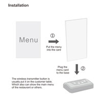 Bouton d'appel de Table sans fil, 433.92MHz, avec support de Menu, dispositif pour Service de Restaurant, sonnerie d'appels