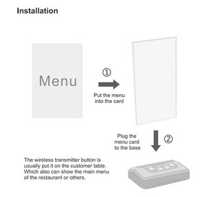 433.92MHz Không Dây Bảng Nút Gọi Với Người Giữ Menu Nhà Hàng Dịch Vụ Hệ Thống Gọi Điện Thoại Người Gọi Buzzer Nút Với Bảng Đứng - Product Image 4